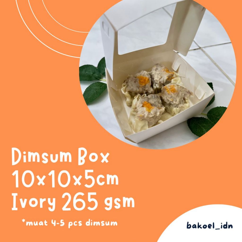 Kardus Kotak Dus Ivory Putih Kemasan Burger Dimsum Siomay Donat Isi 1 Laminasi