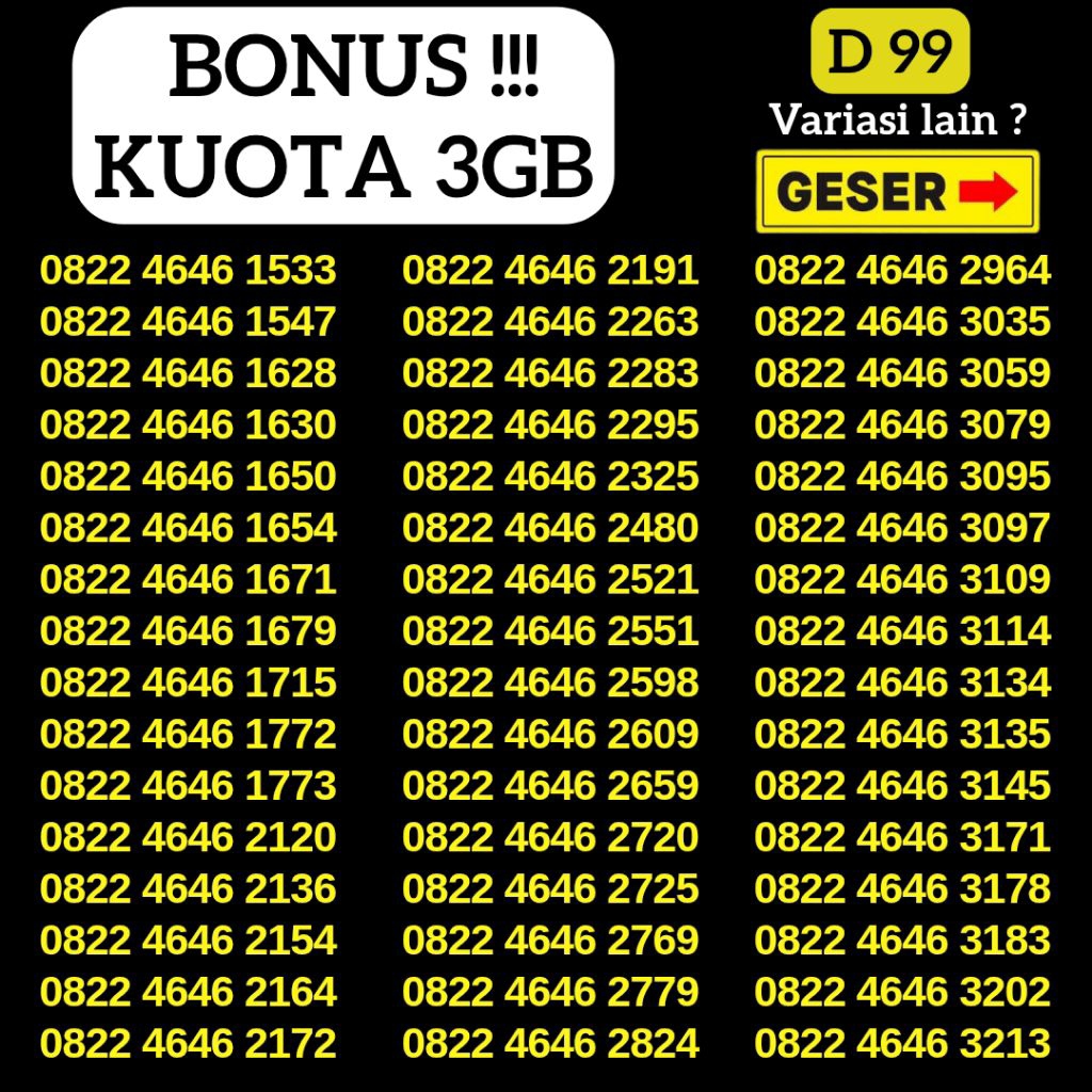 KARTU PERDANA NOMOR CANTIK NOMOR SIMPATI 4G 5G TELKOMSEL NOCAN SIMPATI NOMOR SIMPATI NOMOR 0822 4646