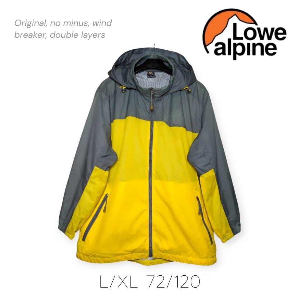 LOWE ALPINE Outdoor Jacket Gunung Hiking Tracking Windproof Windstopper size L XL Original