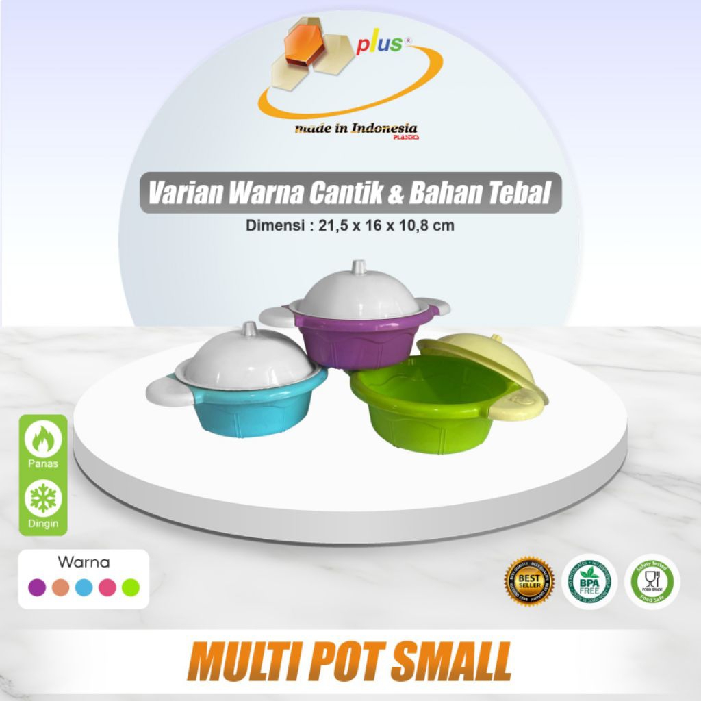 (3 PCS) MULTI POT SMALL / MANGKOK PLASTIK DENGAN TUTUP / MANGKOK SAYUR / MANGKOK CANTIK KECIL + TUTU