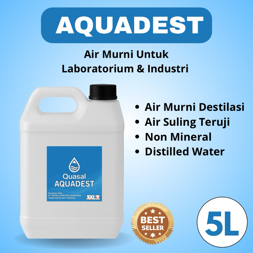 Aquadest / Aquadest Distilled Water / Air Suling 5 Liter