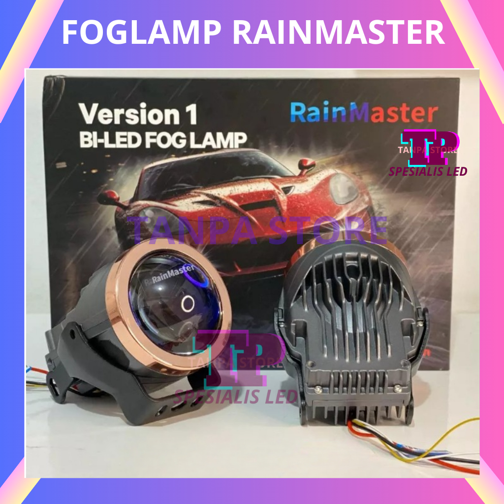 Lampu Biled Foglamp RAINMASTER 3 WARNA 3 inch 100W led kabut fog lamp mobil projector projie
