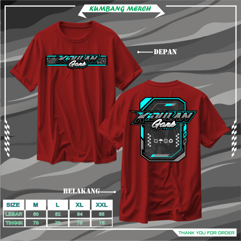 KAOS KIDULAN GANK BESAR BIRU KAOS PEMUDA KARANG TARUNA HOREG BAJU DISTRO KATUN COMBED PE 24S (BISA C