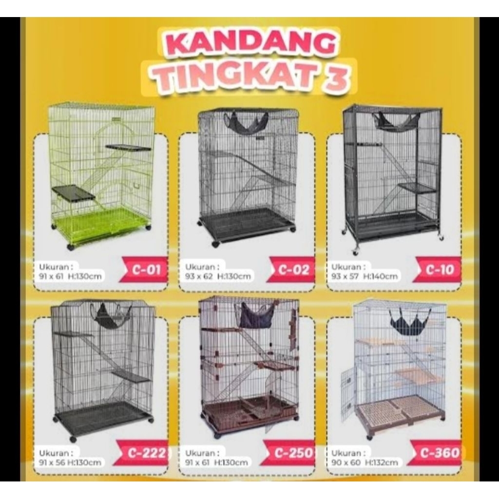 OCTAGON PET/KANDANG TINGKAT KUCING