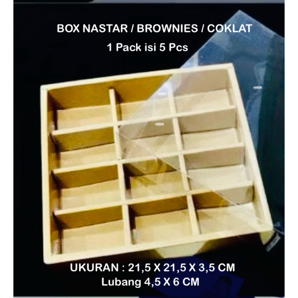 MMP - SALE BARU BOX NASTAR / Kotak Sekat Nastar / Box Sekat Coklat / Box Brownies / Soes / Kotak Cok
