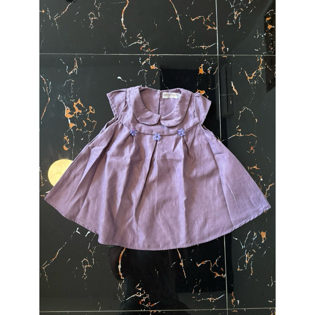 PL DRESS ANAK PEREMPUAN (0-1thn) CANTIK BABY VINTAGE BUNGA BAYI PREMIUM