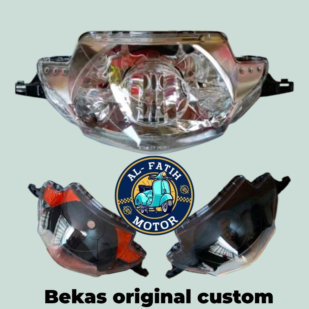 reflektor lampu depan supra x 125 lama 2006-2007 ori custom biled bekas
