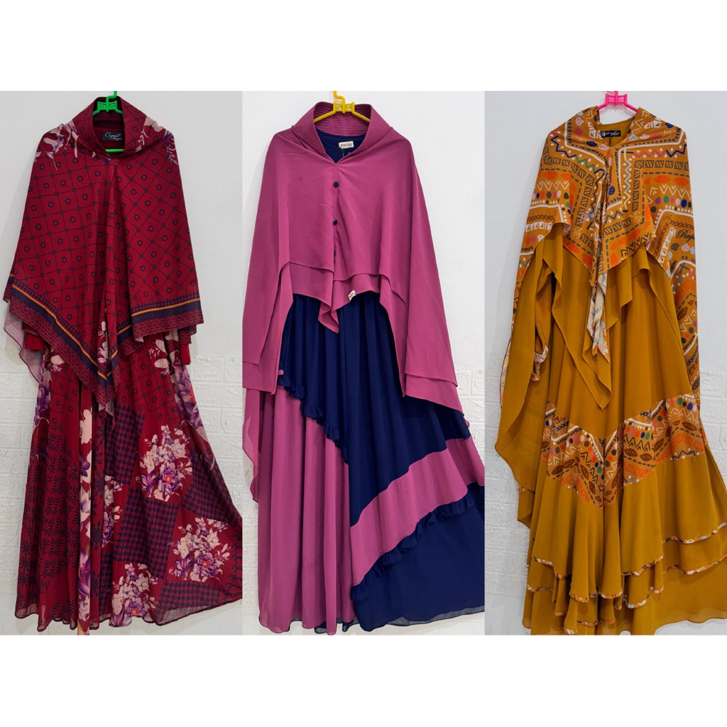Gamis Syari set khimar branded premium preloved