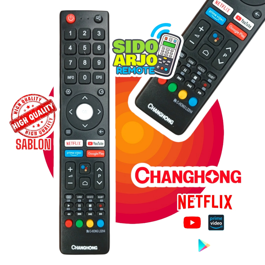 Remote TV Changhong Android Smart led