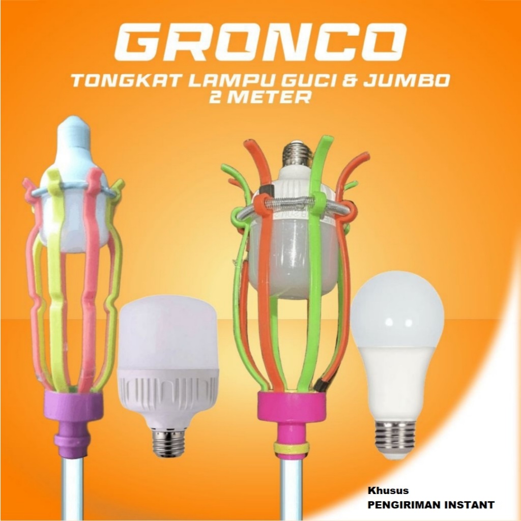 Stick Lampu / Tongkat Pengganti Lampu 2,4 Meter Gronco Khusus INSTANT KOTA BANDUNG