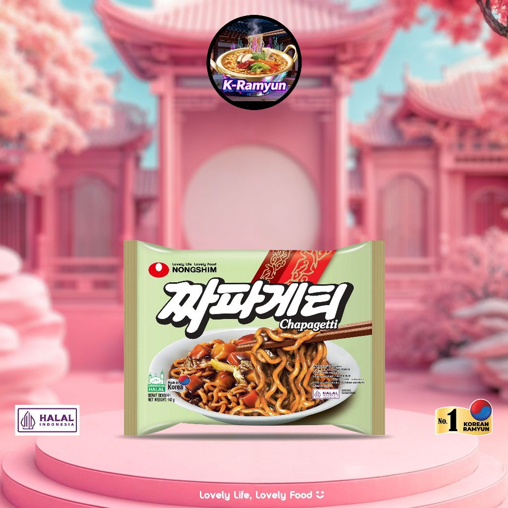 Nongshim Chapagetti ORIGINAL 140g  Instant Jajangmyeon Noodle Halal & Made in Korea