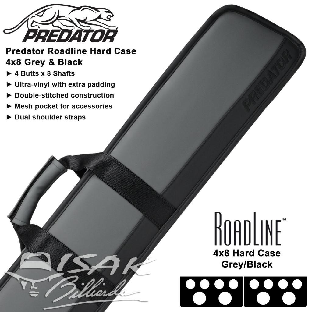 Predator Roadline 4x8 Soft Cue Case | Grey & Black Tas Stick Billiard