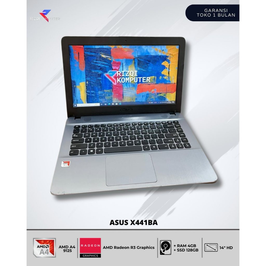 Asus X441BA AMD A4-9125 Ram 4GB SSD 128GB mjk