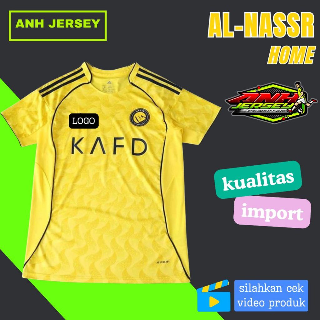 (JERSEY) BAJU BOLA (AL-NASSR) NASSR HOME AWAY 2025-2026