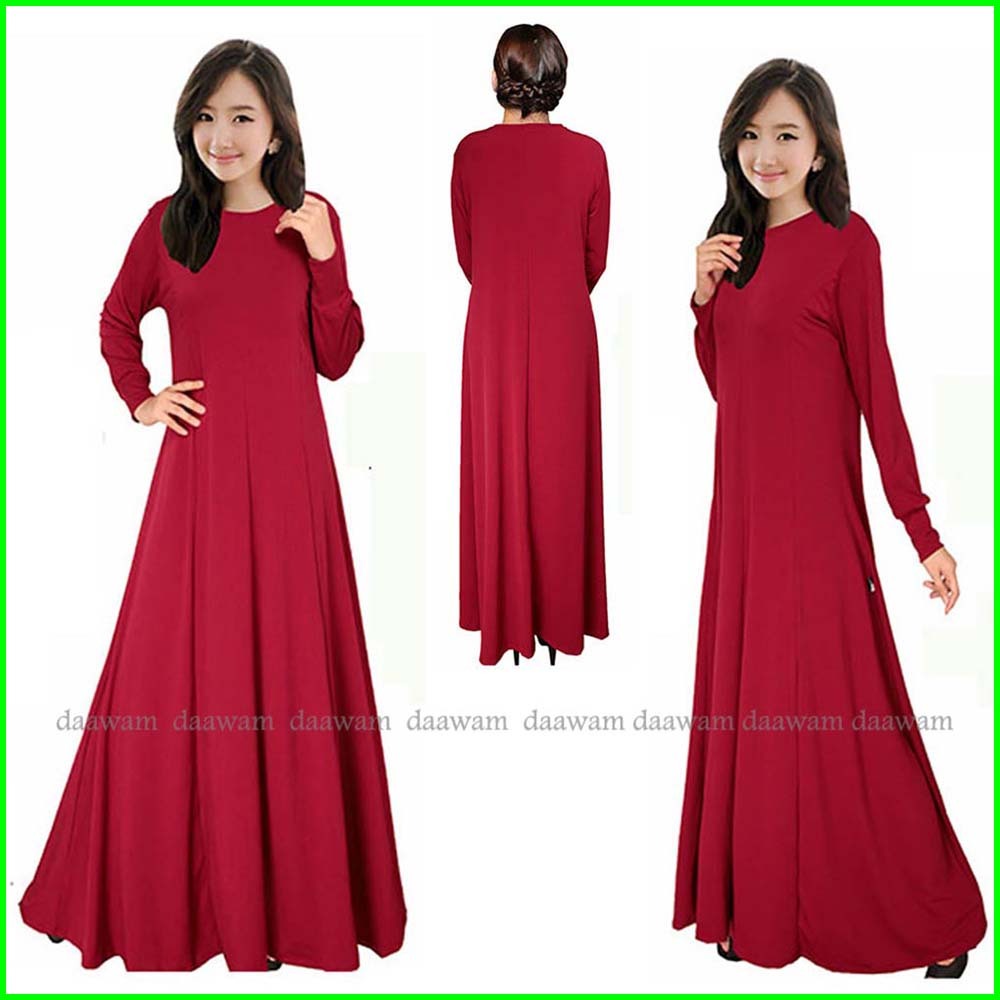 Dahatex Gamis Pecah 6 Spesialis Bahan Jersey Ori Lengkap Ukuran S M L XL XXL Warna Maroon Lainnya