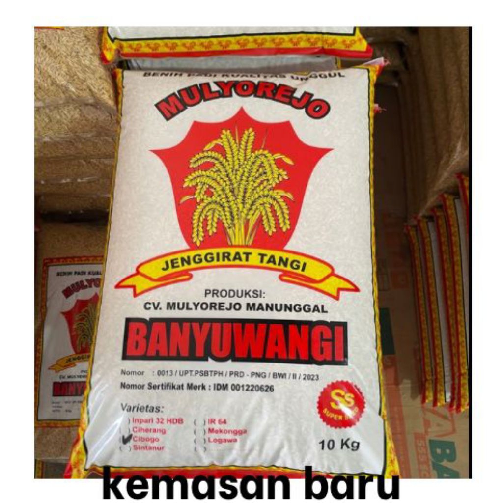 Benih padi cibogo mulyorejo kemasan 10kg original pabrik