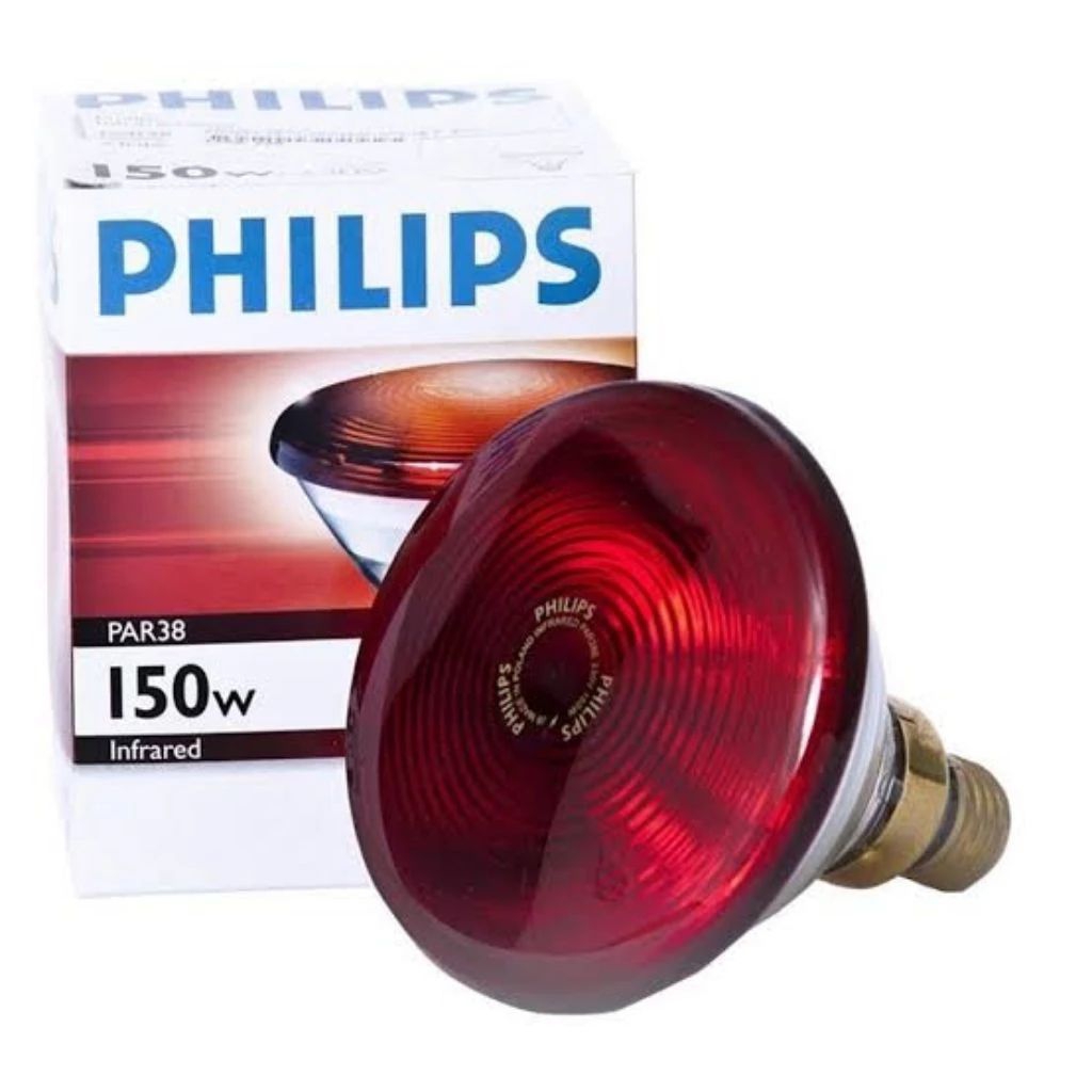Bohlam IR Philip 150 W / Bohlam Infrared cahaya warna merah