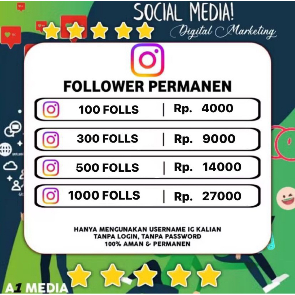 Followers instagram murah (permanen)