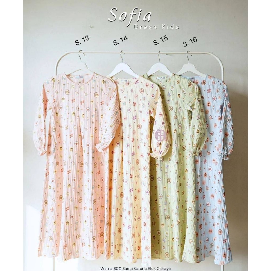 Gamis Anak // Sofia Kids Pelangi Hijab 