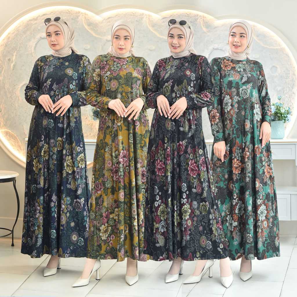 Gamis Calvin Jeans Fashion Muslim Size L XXL LD 90-120