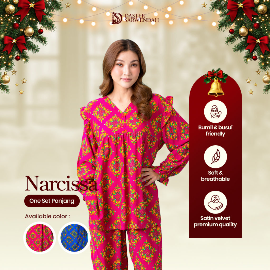 Daster Sarwendah - NARCISSA - One Set Panjang - Rayon Premium