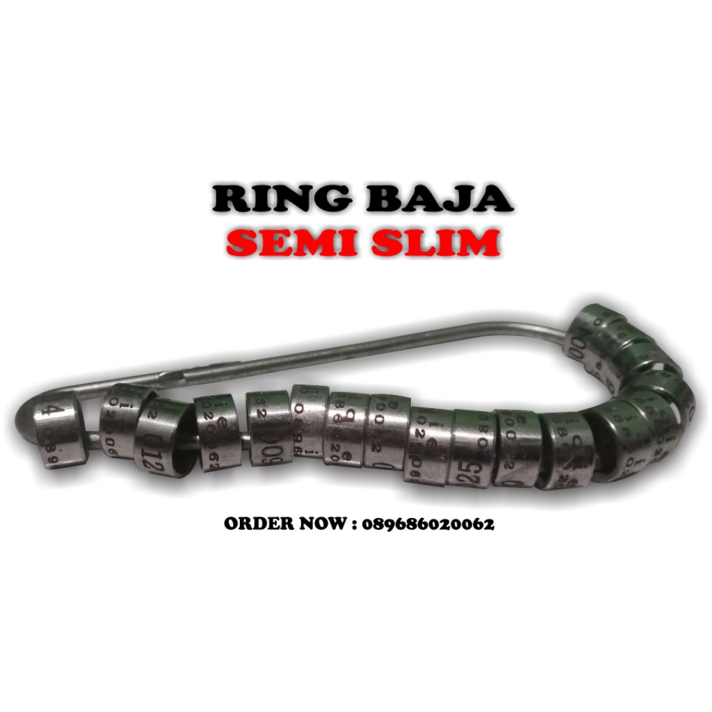 RING baja semi slim / pendamping merpati custom nama / 25pcs