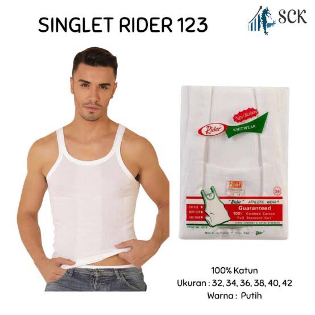 3pcs Singlet Rider motif salur / Daleman cowok rider singlet / Singlet Rider 3pcs / Rider singlet co