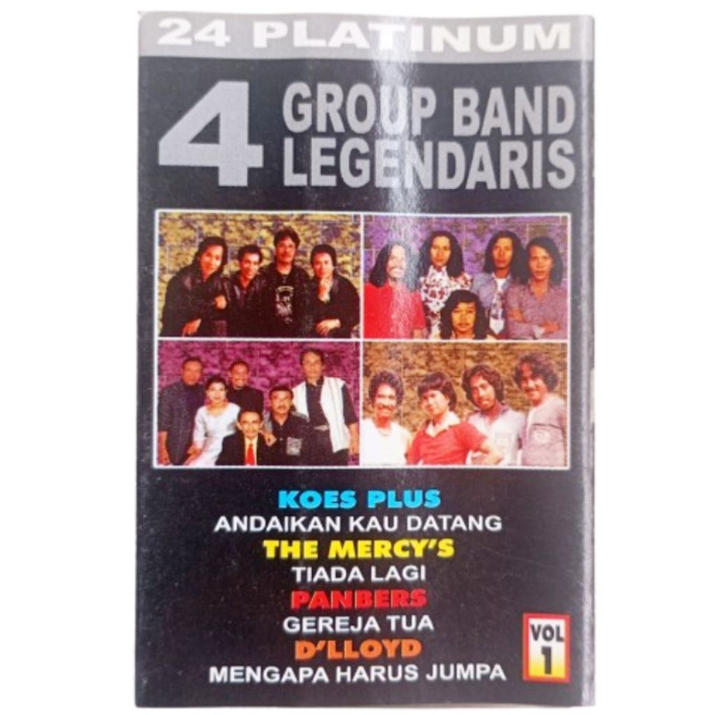 kaset pita - kompilasi - Koes Plus, The Mercy's, Panbers, dan D'lloyd - 4 group band legendaris