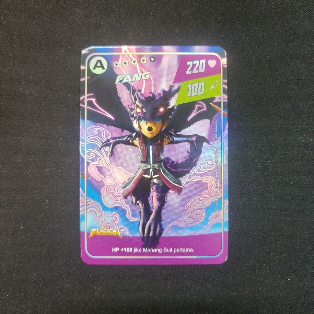 Kartu Boboiboy Monsta Galaxy Card - Fang (A Rank Silver Card) Pek Fusion