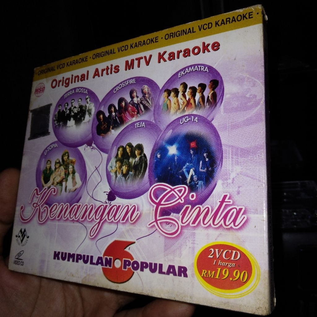 Vcd Malaysia Original Artis Mtv Karaoke Kenangan Cinta Kumpulan Popular