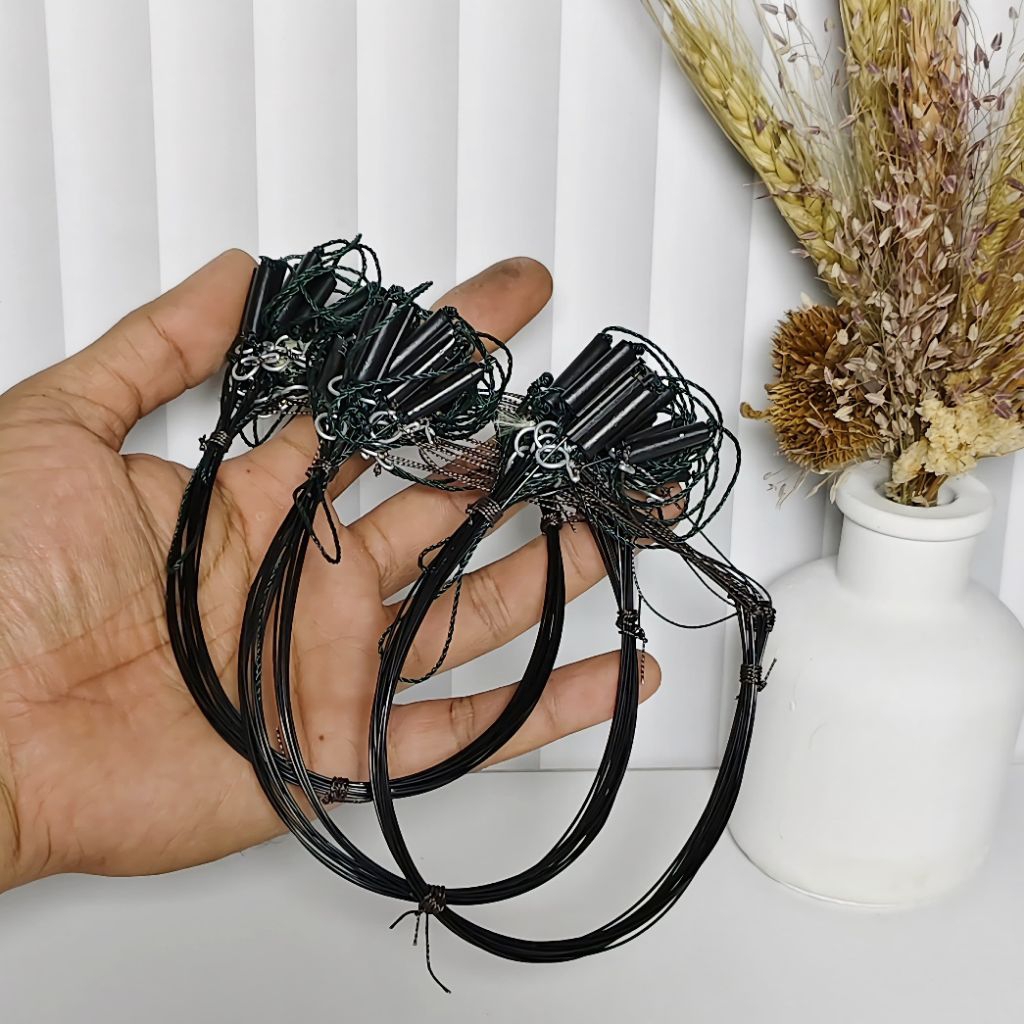 Perangkap burung puyuh jerat model gantung 1 ikat isi 15 mata racik