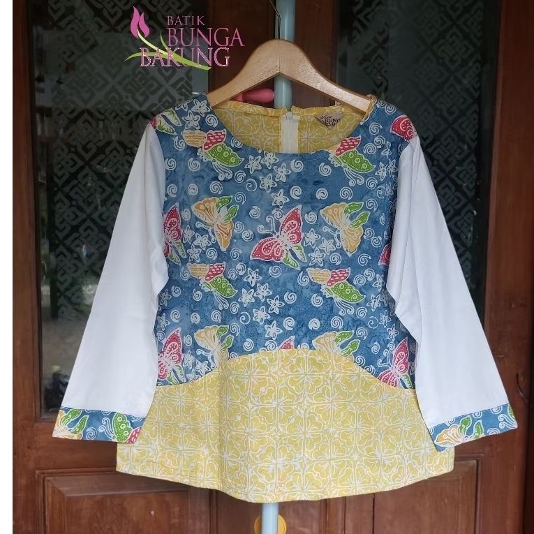 Atasan Panjang Batik Anak Kupu Kuning