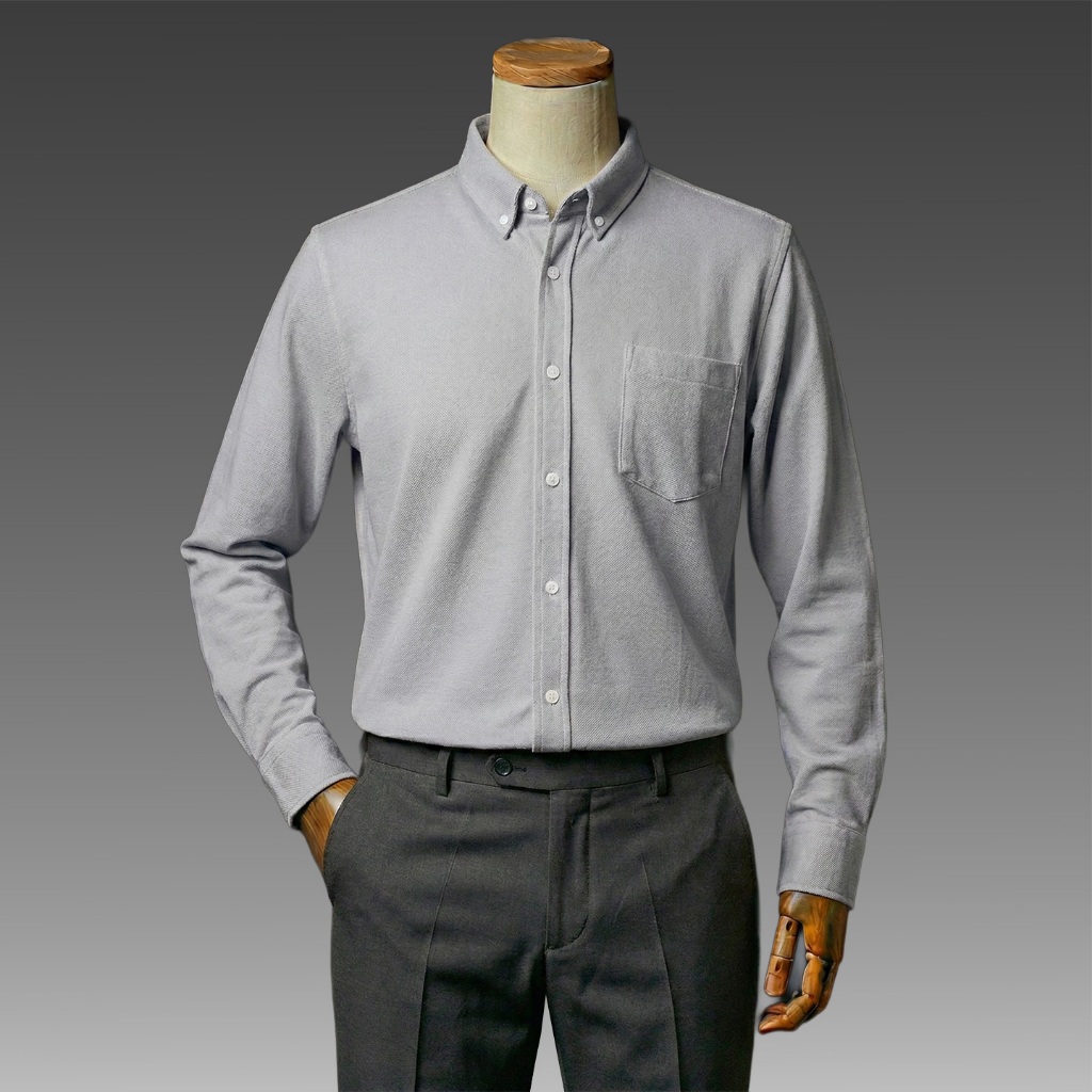 JB Long Shirt PSY Light Grey | Kemeja Kasual Pria