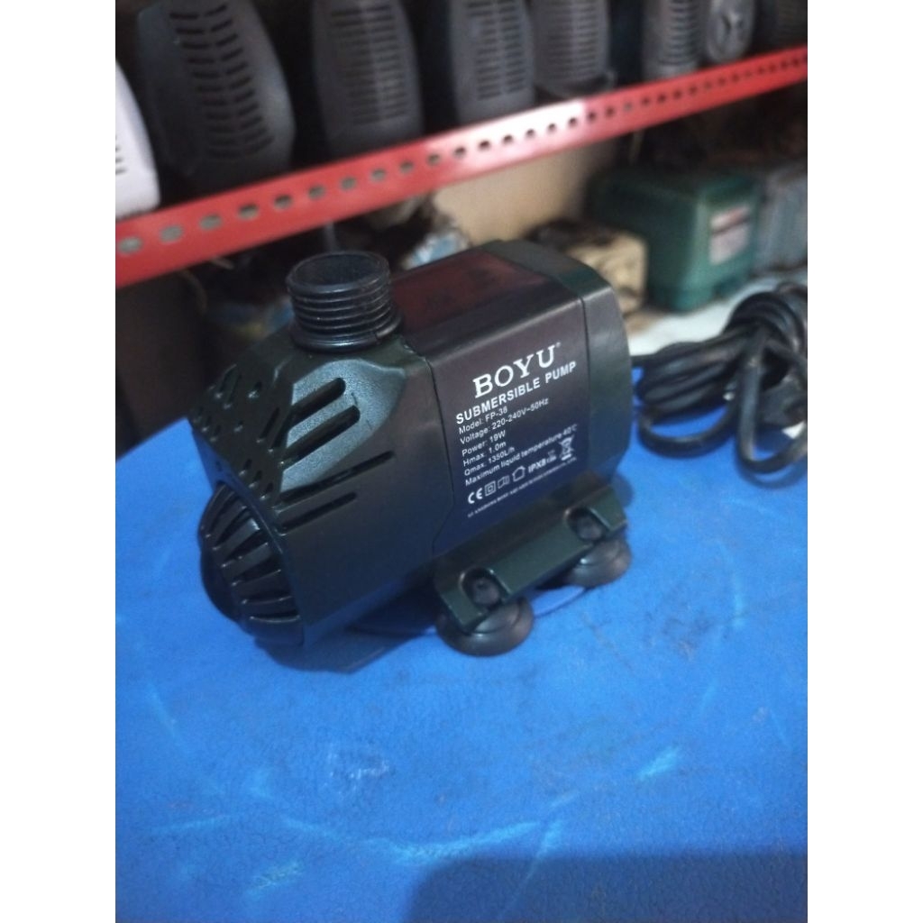 BOYU FP-38 1350L/H power head/pompa celup/filter aquarium dan kolam.