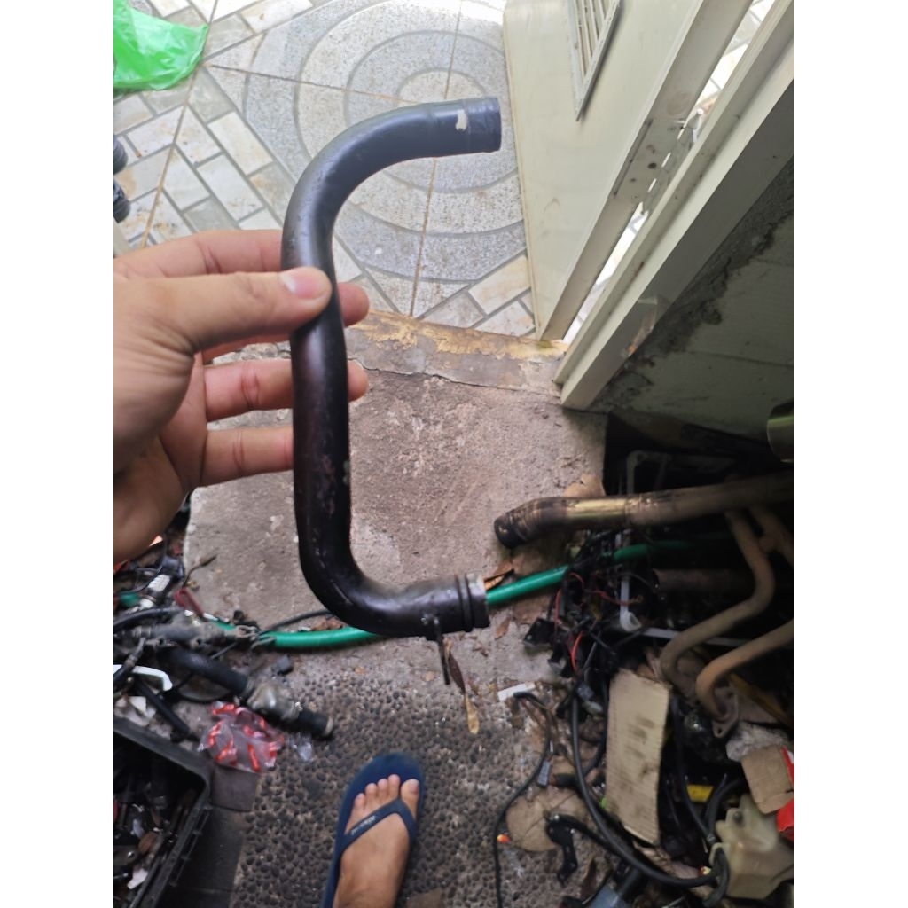 pipa radiator pendek ninja 250fi z250fi original copotan