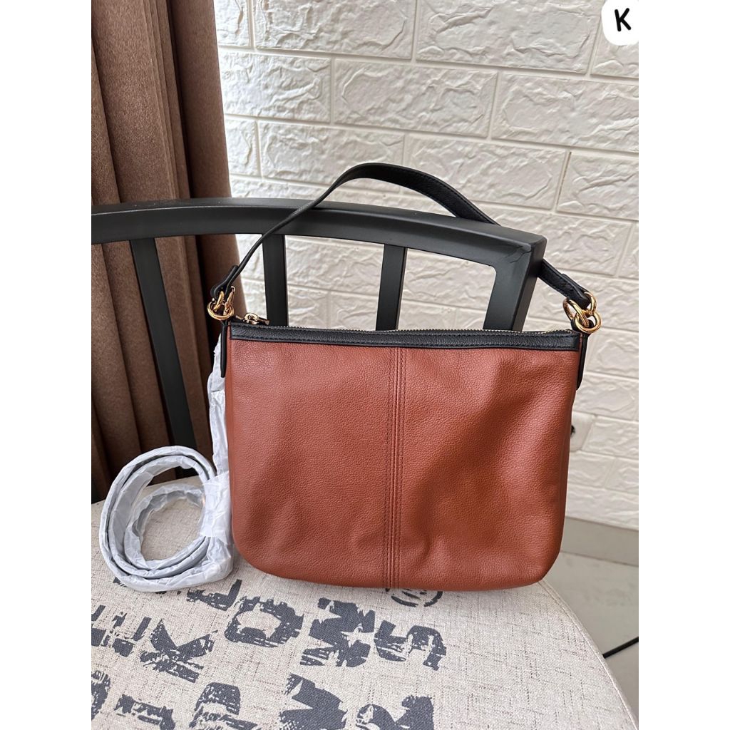 tasfossil jolie shoulder/crossbody brown/black k