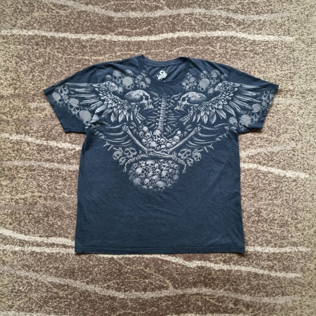 Kaos Liquid Blue Flyling Skull