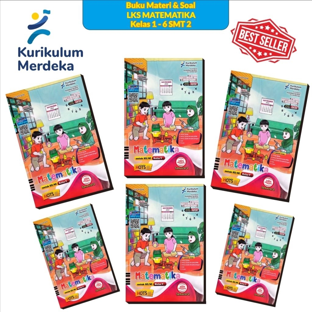LKS ZAMRUD MATEMATIKA KELAS 1 - 6 SD Semester 2 KURIKULUM MERDEKA