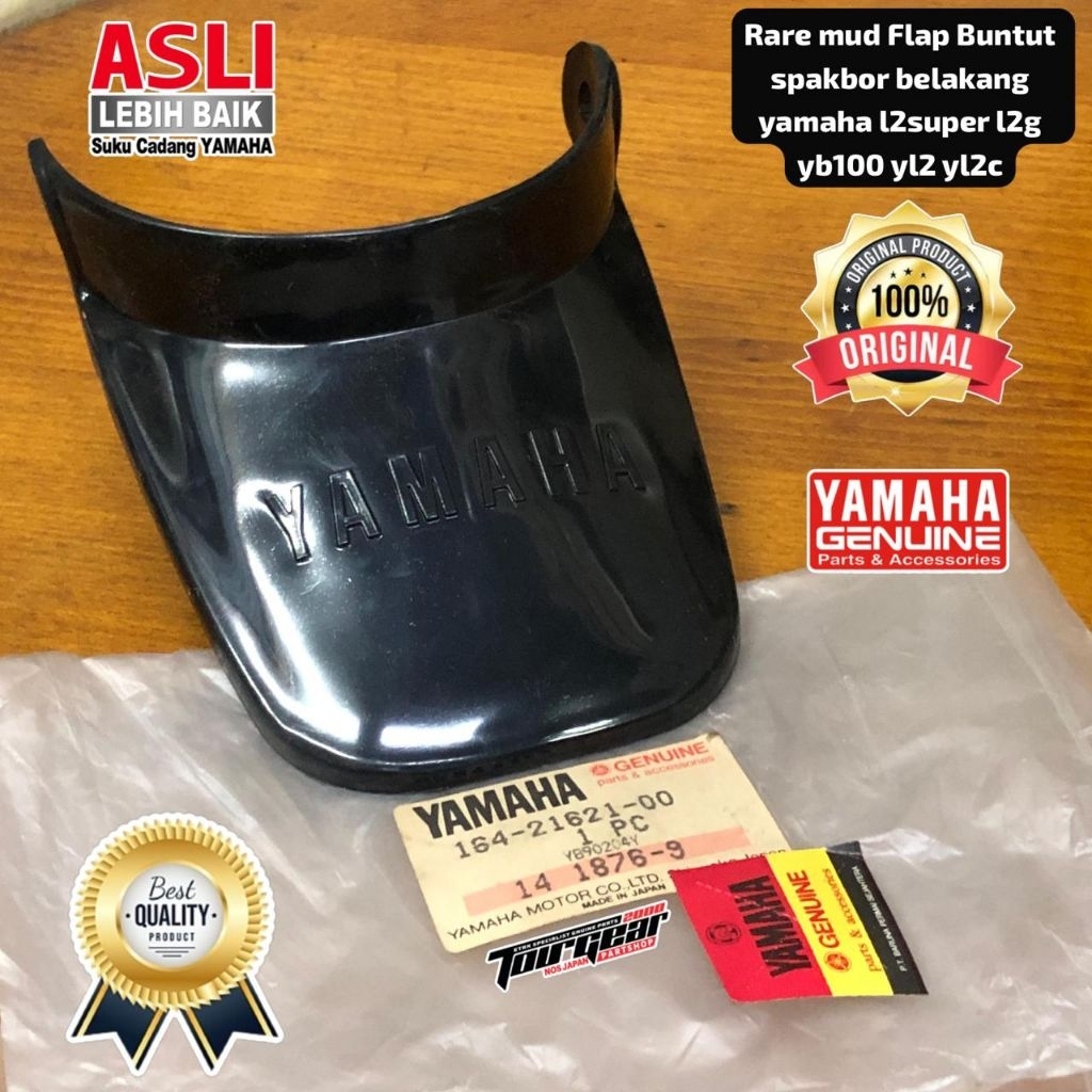 RARE MUD FLAP BUNTUT SPAKBOR BELAKANG YAMAHA L2SUPER,L2G,YB100,YL2,YL2C ORIGINAL 164-21621-00