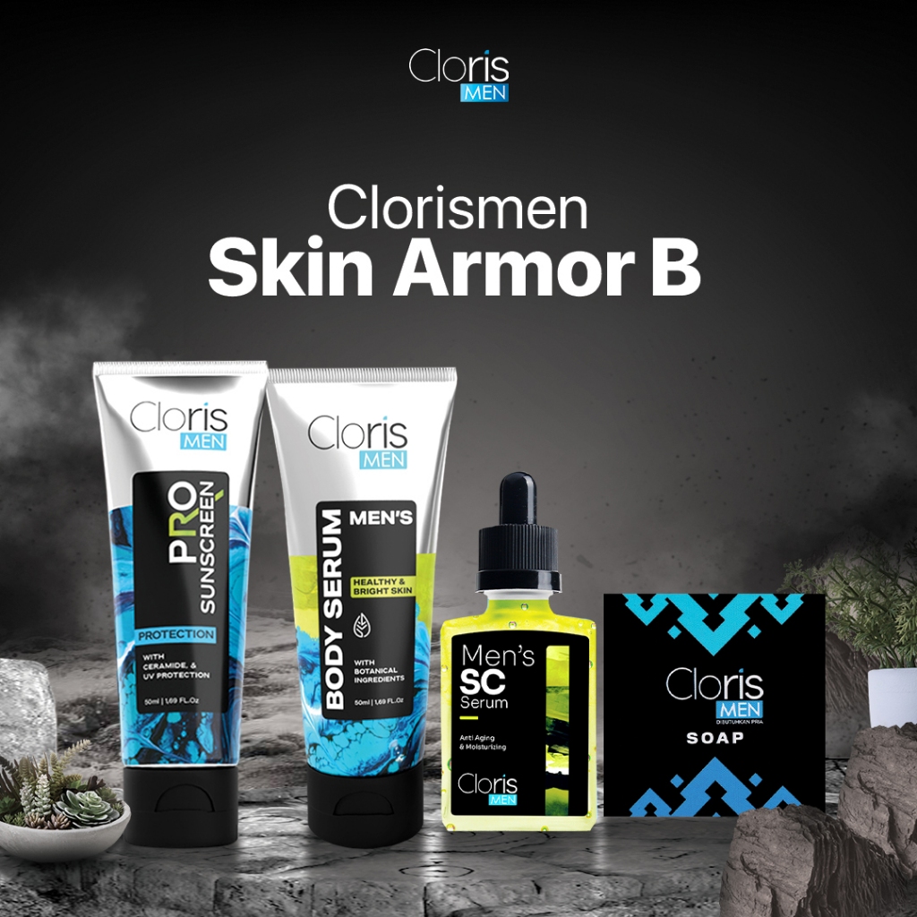 Clorismen Paket Skin Armor B - Paket Clorismen Skincare Pria Terlengkap