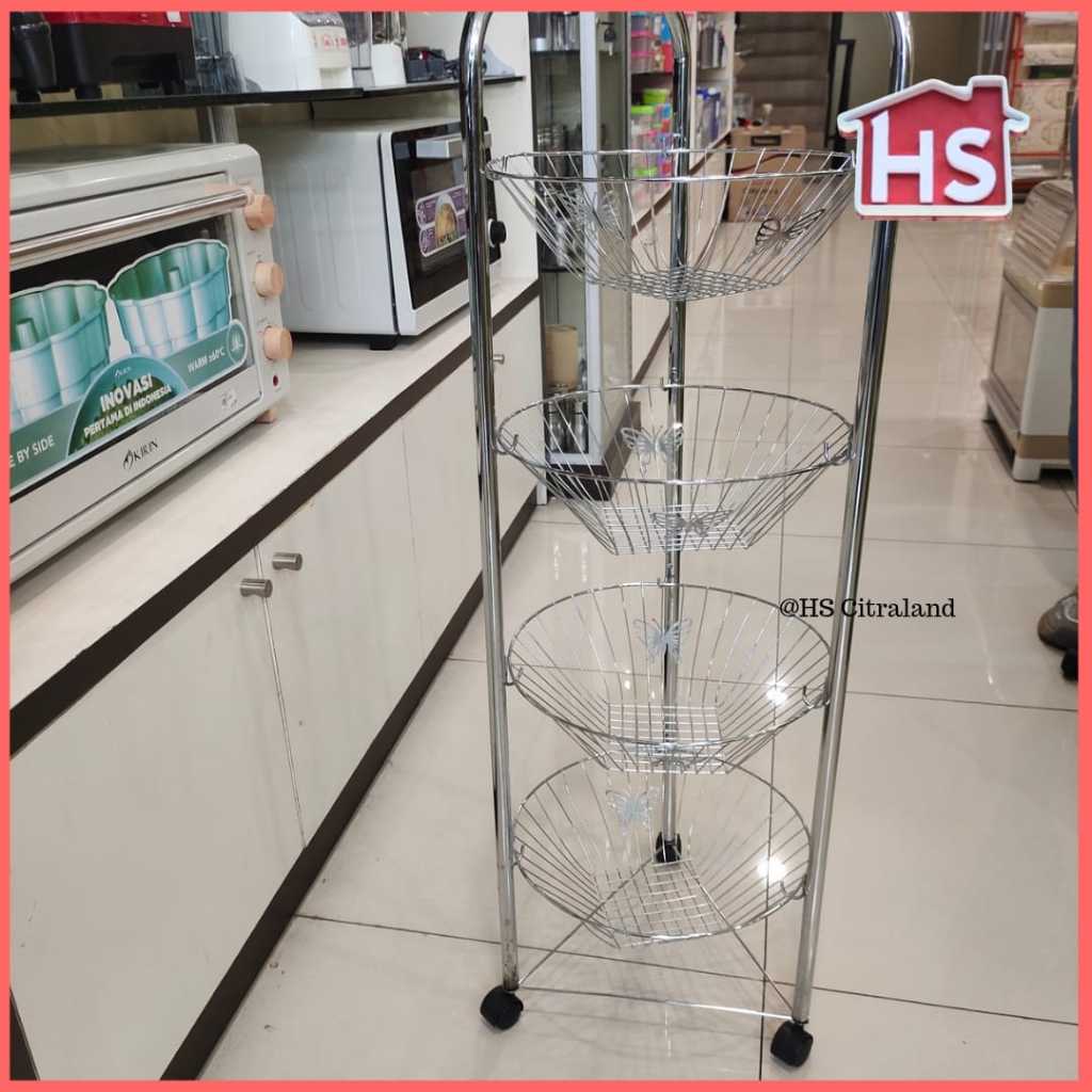 Rak Buah stainless steel susun 4
