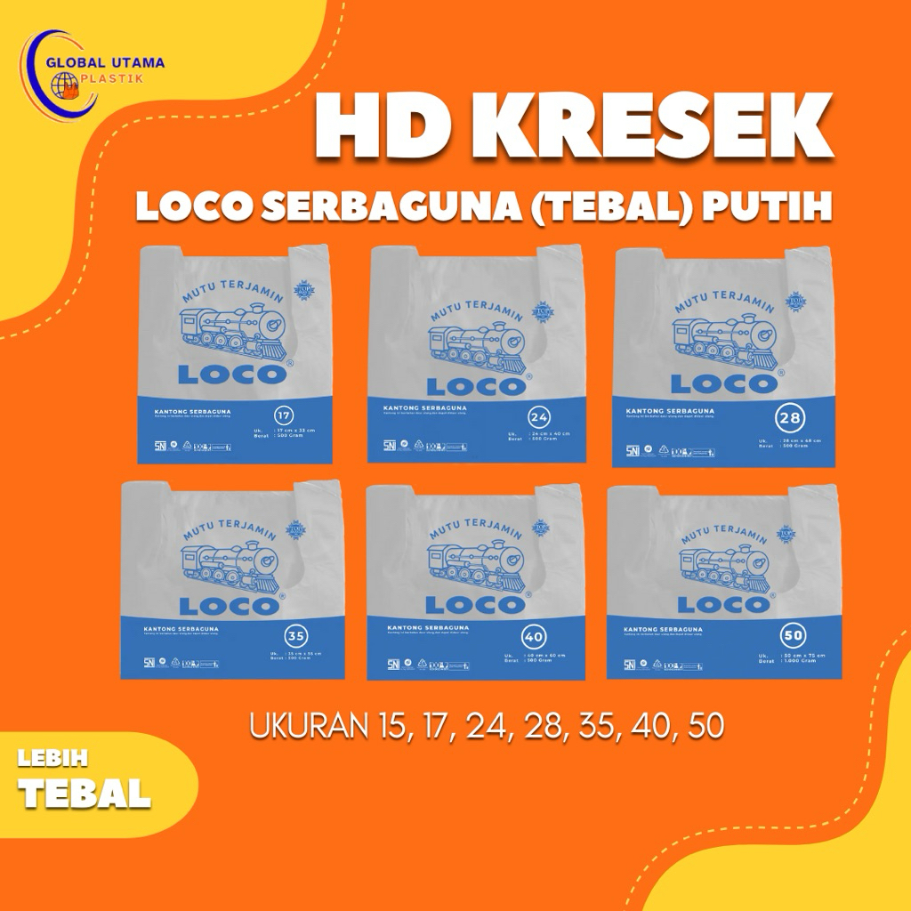 LOCO HD Kresek Tebal Serbaguna Putih