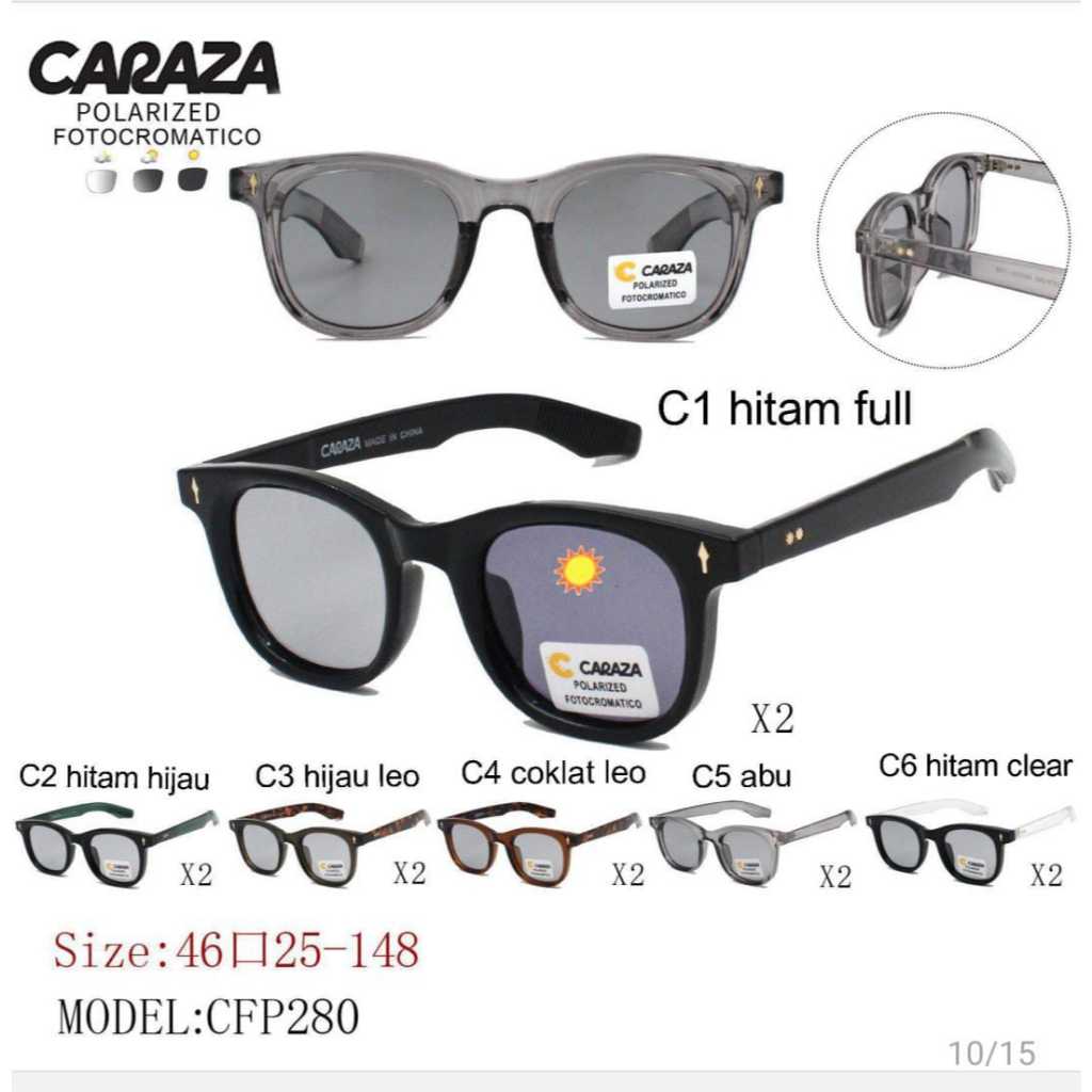Kacamata Photocromic Polarized Dewasa Frame Kokoh Engsel Besi/ Kacamata Anti Silau Photocromic Polar