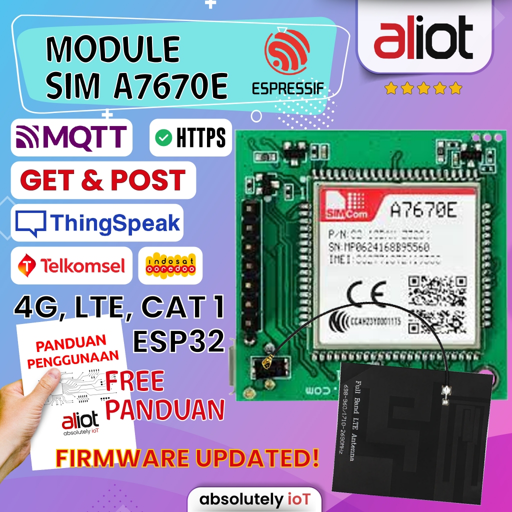SIM A7670E MODUL LTE CAT1 SIM7670E modul 4g Lte bukan sim7000 bukan sim7600 bukan lilygo sim7000 buk