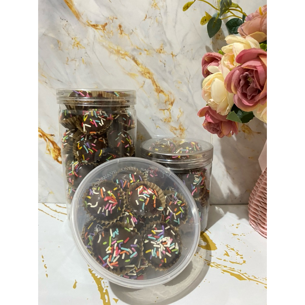 BOLA COKELAT RAMBUTAN (Kue kering coklat kacang & Messes)