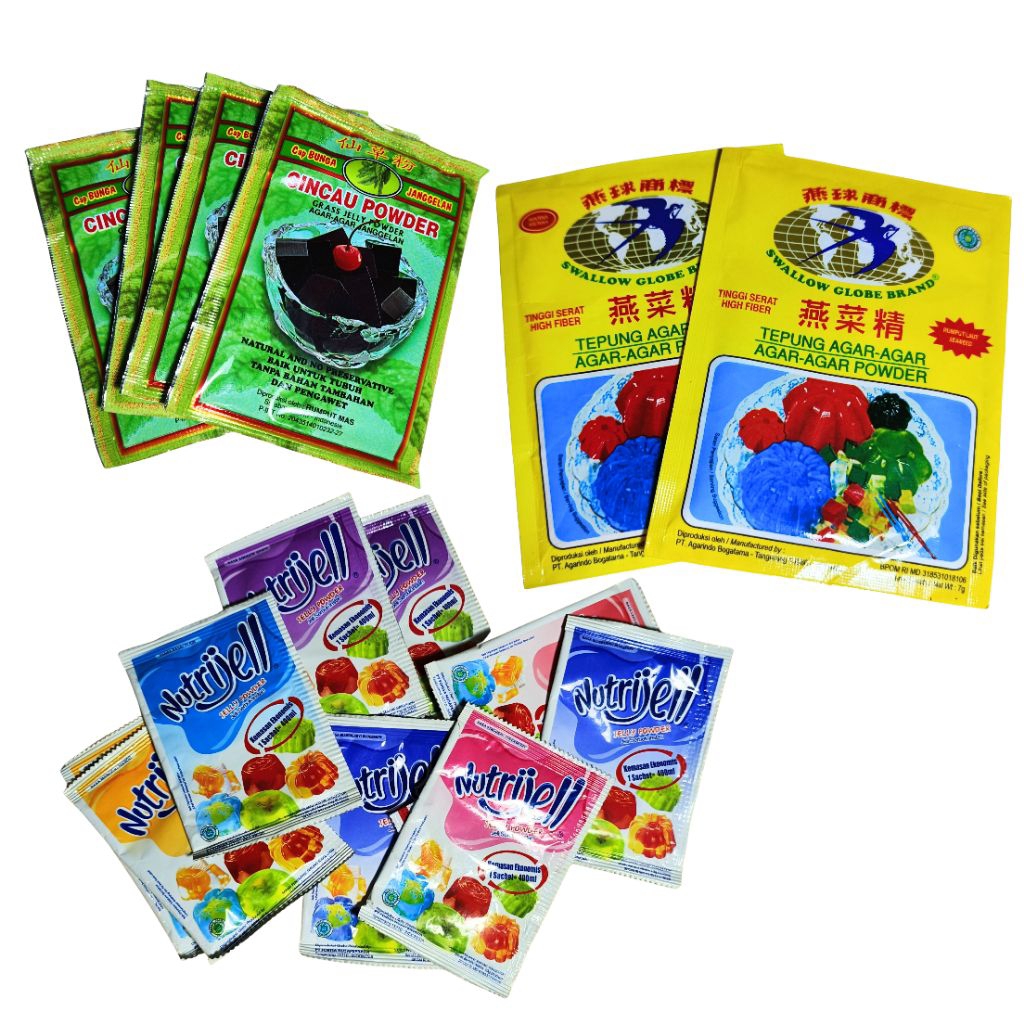Agar Agar Jelly Nutrijell Swallow Cincau Cap Bunga Janggelan