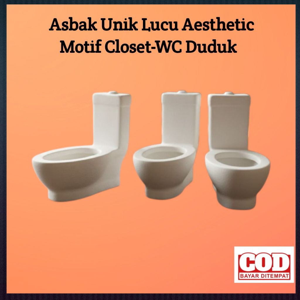 Kerajinan Tangan Asbak Unik Lucu Aesthetic - Motif Closet-WC Duduk