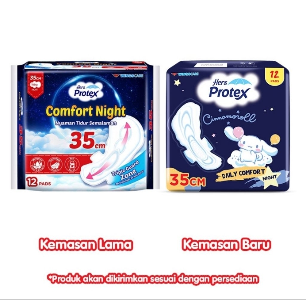 Hers Protex Pembalut wanita Wing malam 35cm