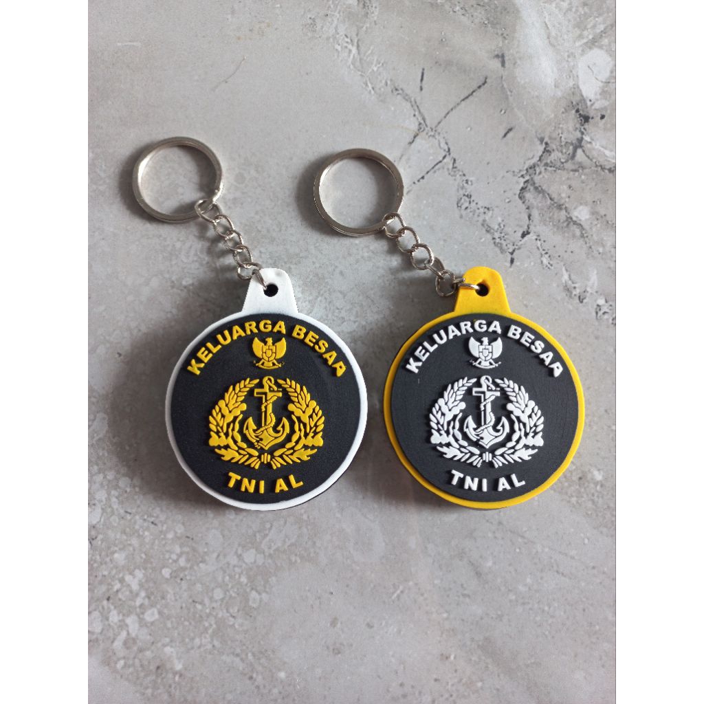 GANTUNGAN KUNCI MOBIL RUBBER LOGO TNI AL- GANCI KARET LOGO TNI AL