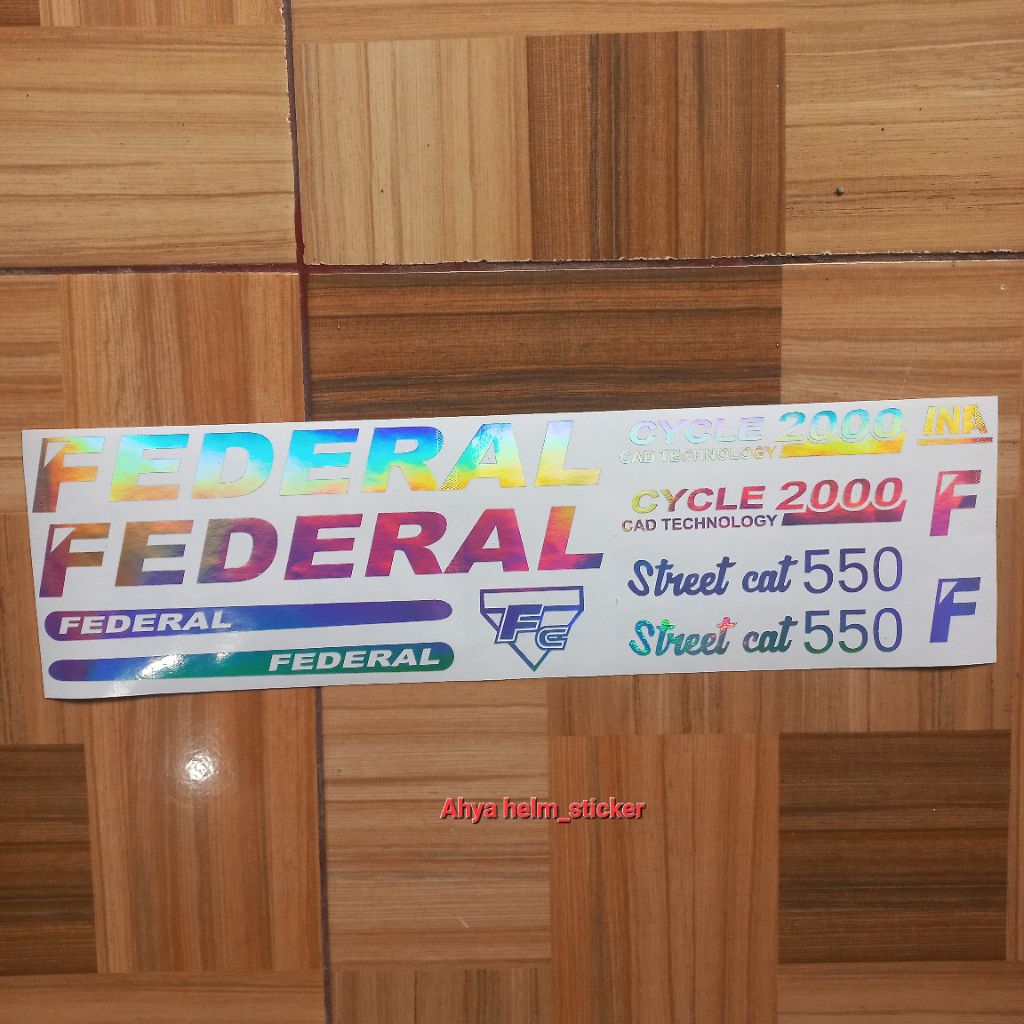 Sticker stiker sepeda FEDERAL street cat 550 cutting